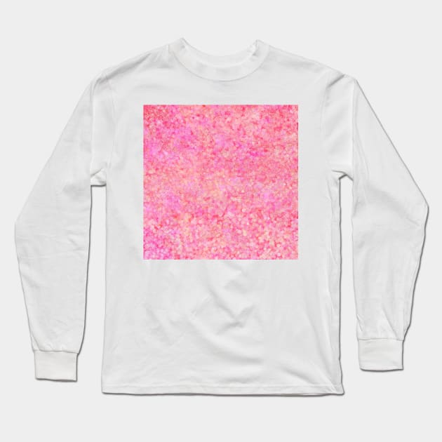 Pink Sparkle Glitter Long Sleeve T-Shirt by Overthetopsm
